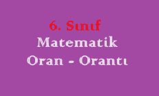 6. Sınıf Matematik Oran – Orantı Online Test