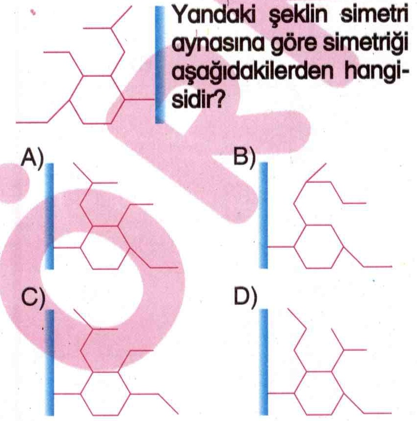 Bir şeklin simetriğini bulmak ile ilgili soru