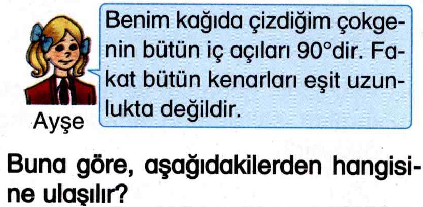 Bütün açıları 90 derece olan çokgenler ile ilgili soru