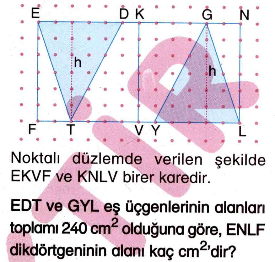 Dikdörtgenin alanını hesaplama ile ilgili soru