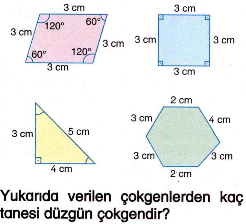 Düzgün çokgenler ile ilgili test