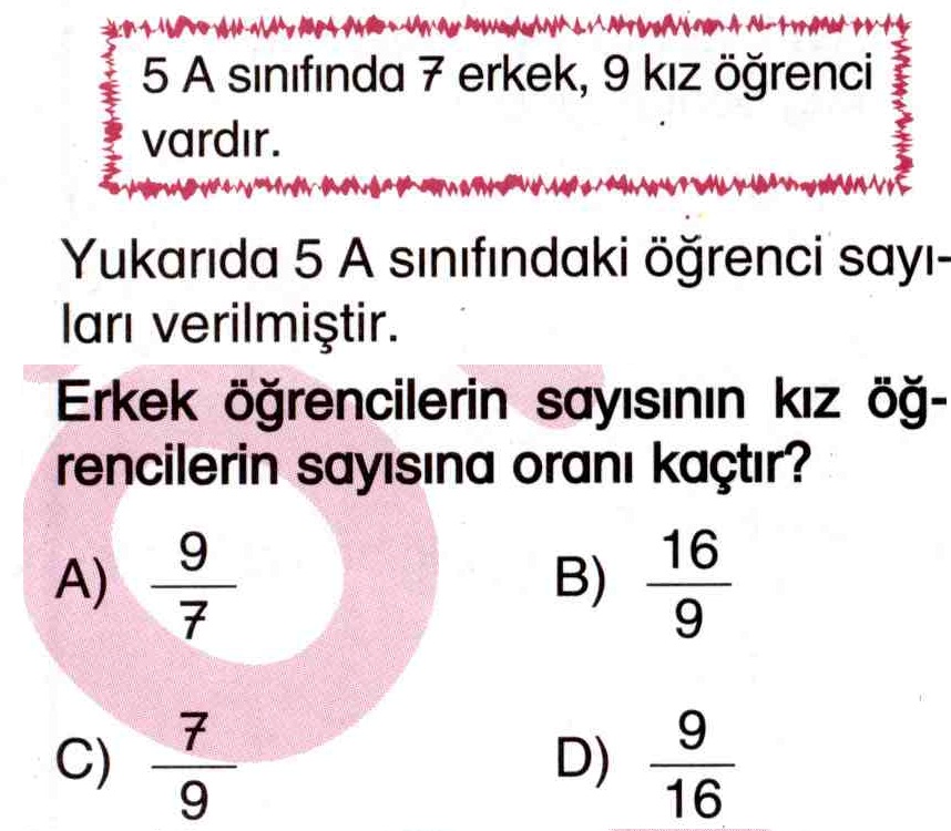 Erkek öğrenci sayısının kız öğrenci sayısına oranı ile ilgili test