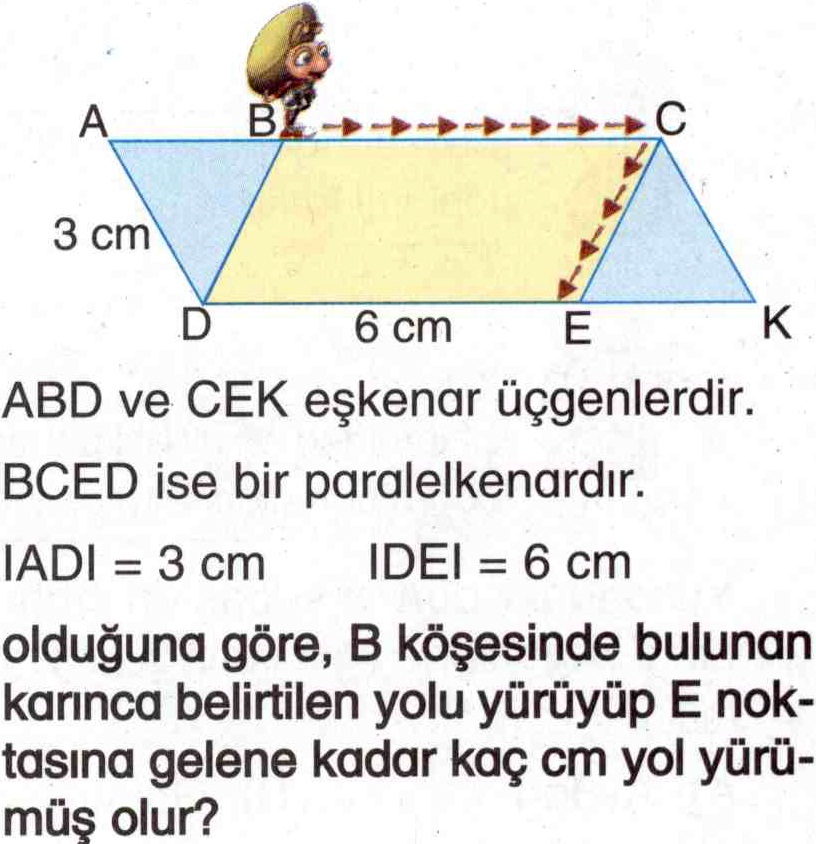 Eşkenar üçgen ve paralelkenarlar ile ilgili soru