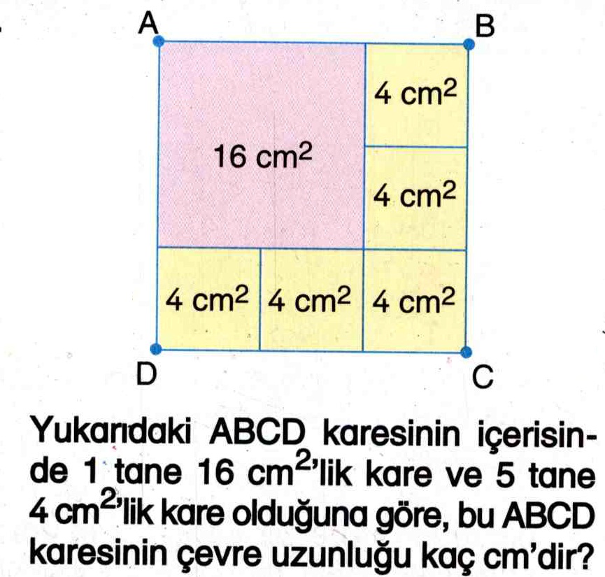 Karenin çevresini hesaplama ile ilgili soru