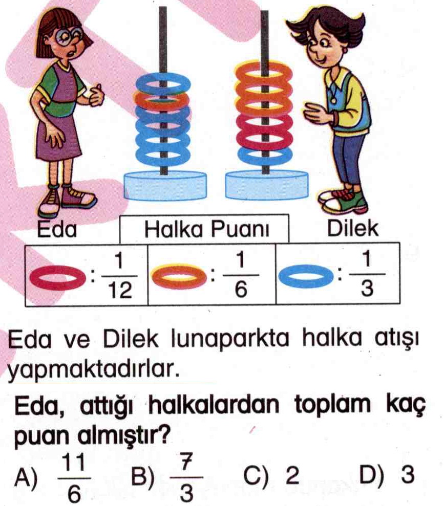 Kesirlerle yapılan işlemler ile ilgili soru