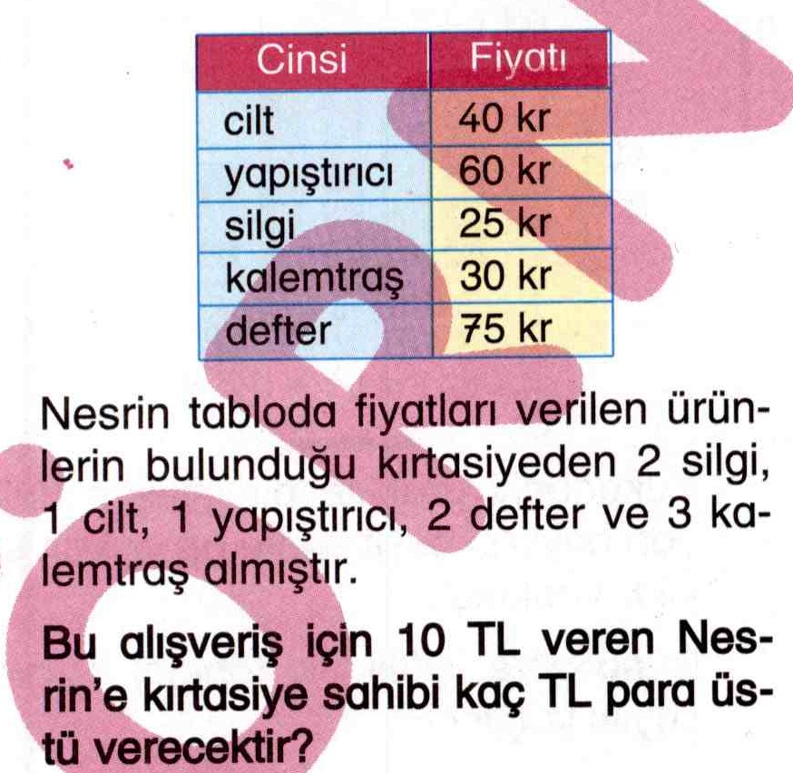 Para üstü hesaplama ile ilgili soru