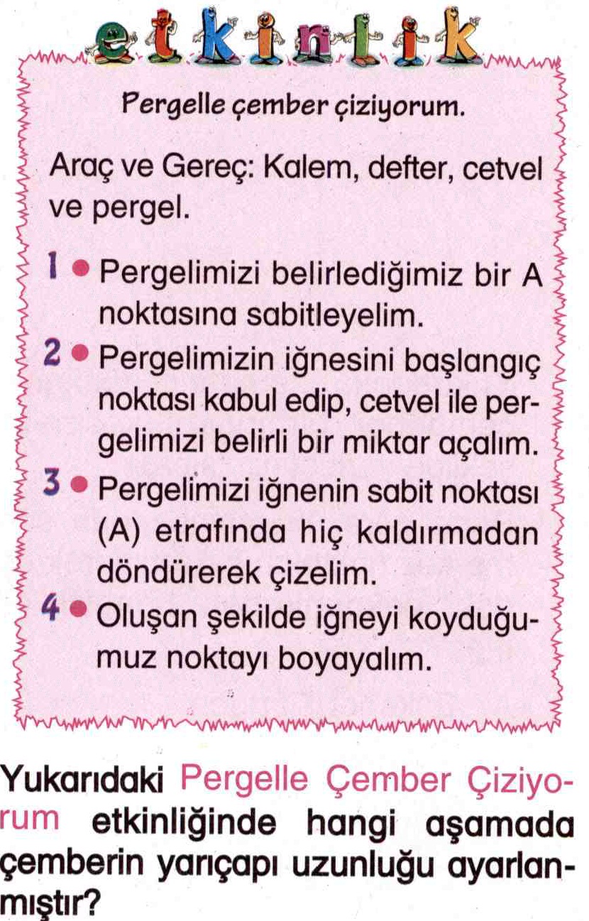 Pergelle çember çizmek ile ilgili soru