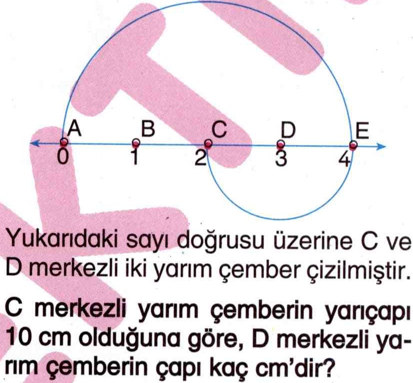 Çemberin çapını hesaplama ile ilgili soru