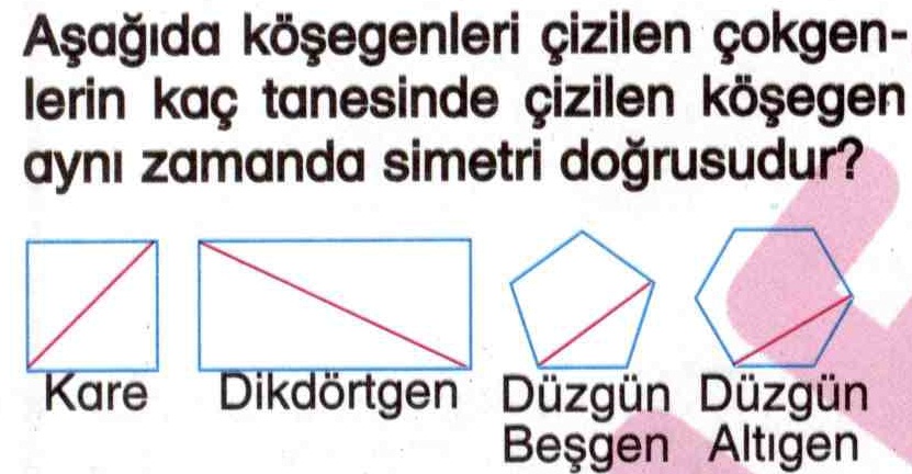 Çokgenlerde simetri ile ilgili soru