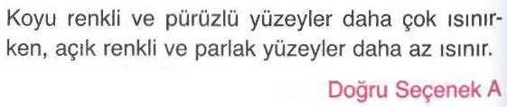 Bir odanın ortasında yakılan sobanın en çok ısıtacağı duvar ile ilgili sorunun cevabı