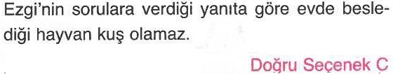 Evde beslenebilecek hayvanlarının özellikleri ile ilgili sorunun cevabı