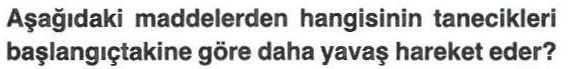 Maddenin taneciklerinin hareket hızı ile ilgili soru