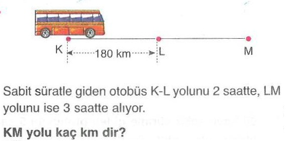 Sabit sürat ve kat edilen yol ile ilgili soru