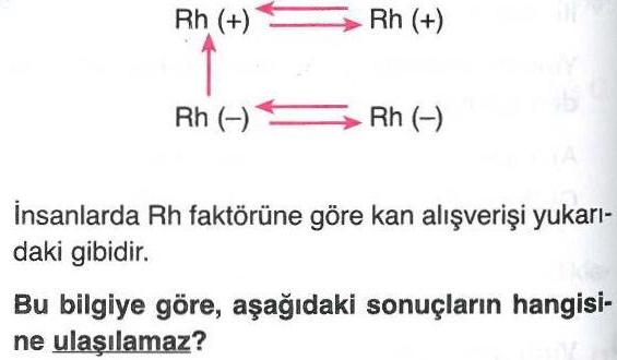 İnsanlarda Rh faktörü ile ilgili soru