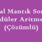 Modüler Aritmetik – Online Çözümlü Sayısal Mantık Soruları