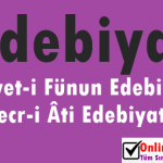 Servet-i Fünun Edebiyatı – Fecr-i Âti Edebiyatı Online Test Soruları