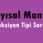 Online Çözümlü Sayısal Mantık Soruları -Fonksiyon Tipi Sorular