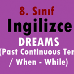 8. Sınıf İngilizce Online Test – DREAMS (Past Continuous Tense / When – While)
