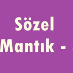 Sözel Mantık Çözümlü Test Soruları – Online – 3