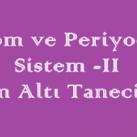 Atom ve Periyodik Sistem – 2 ( Atom Altı Tanecikler ) Online Test