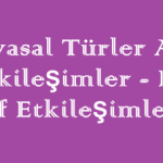 Kimyasal Türler Arası Etkileşimler – 4 (Zayıf Etkileşimler – 1)