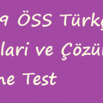 2009 ÖSS Türkçe Soruları ve Çözümleri Online Test