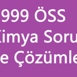 1999 ÖSS Kimya Soru ve Çözümleri Online Test